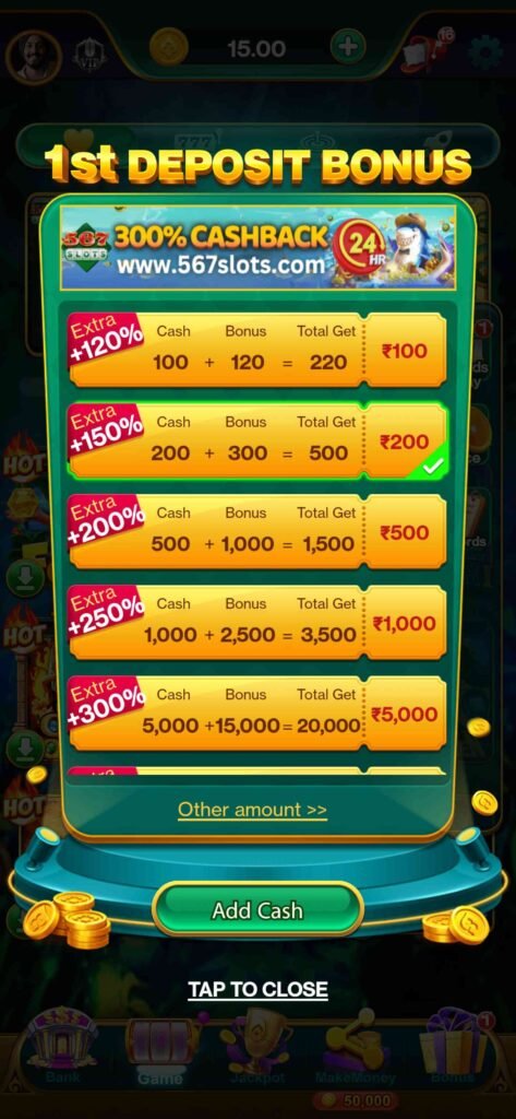 Yono Slots 567 Bonus